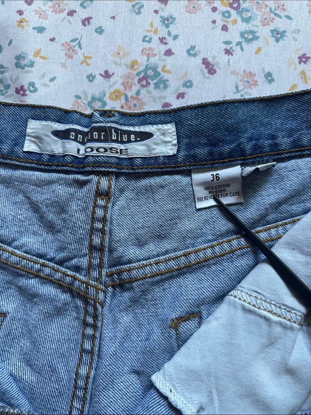 High Rise Denim Jorts - Picture 2 of 3